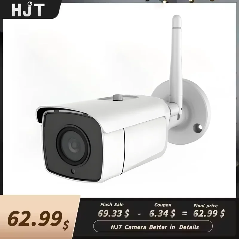 

IP-камера HJT 4K 8MP с Wi-Fi, беспроводная камера видеонаблюдения 5MP, 4G SIM, водонепроницаемая, для дома, CamHi