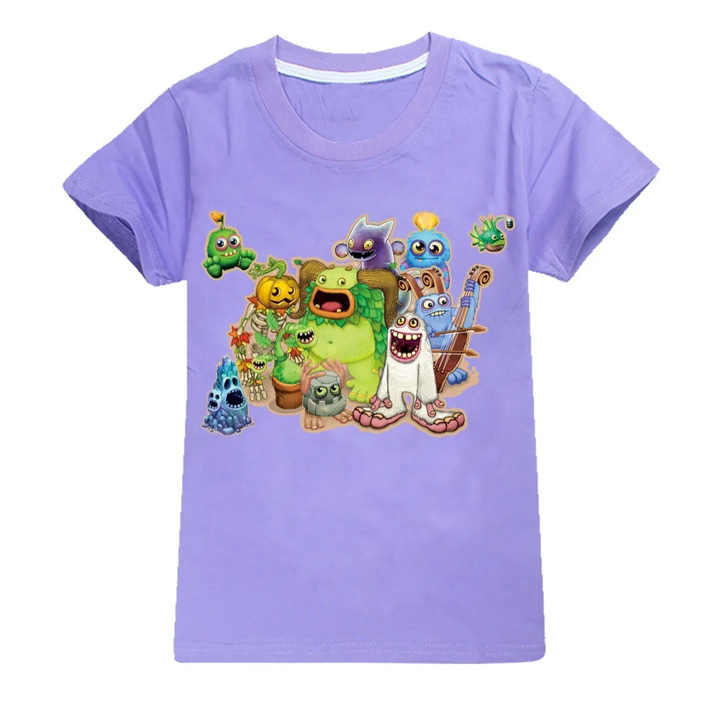 Game My Singing Monsters Kids T-shirt Cartoon Tops Pullover Cotton Children Summer O-neck Tshirts  Boys Girls Kawaii Graphic Tee