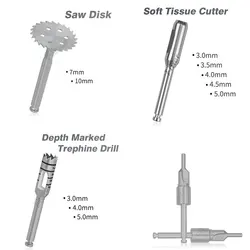 Dental Saw Disk Implant Trephine Bur Drill Tissue Punch Implant Cutting Disk Blades Surgical Implant Drills Abutment Removal