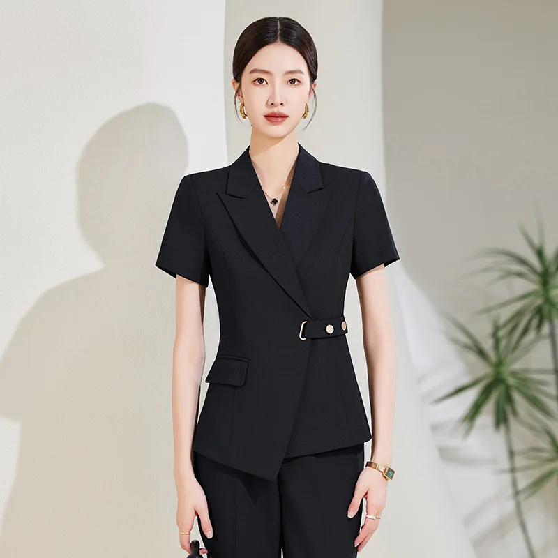 

Plus Size Formal Pantsuits for Women Professional Office Work Wear Blazers Femininos Business Female Career Trousers Set