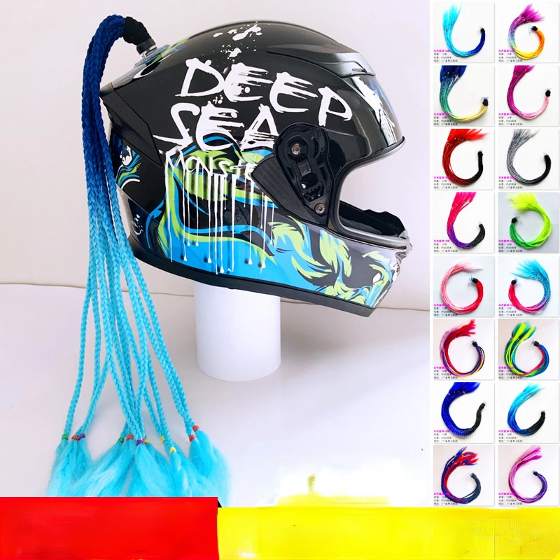 Motorcycle Riding Motorcycle Helmet Dirty Braid Balance Helmet Dirty Braid Sucker Ornament Braid Road Motorcycle Accessories