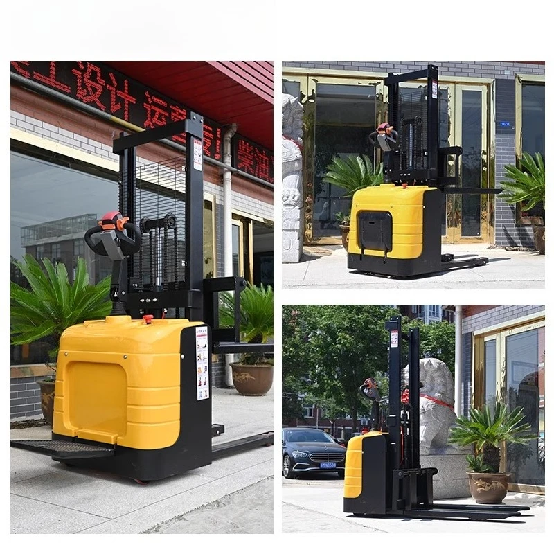 All-electric hydraulic stacker electric forklift small battery tray lift loading and unloading forklift stacker