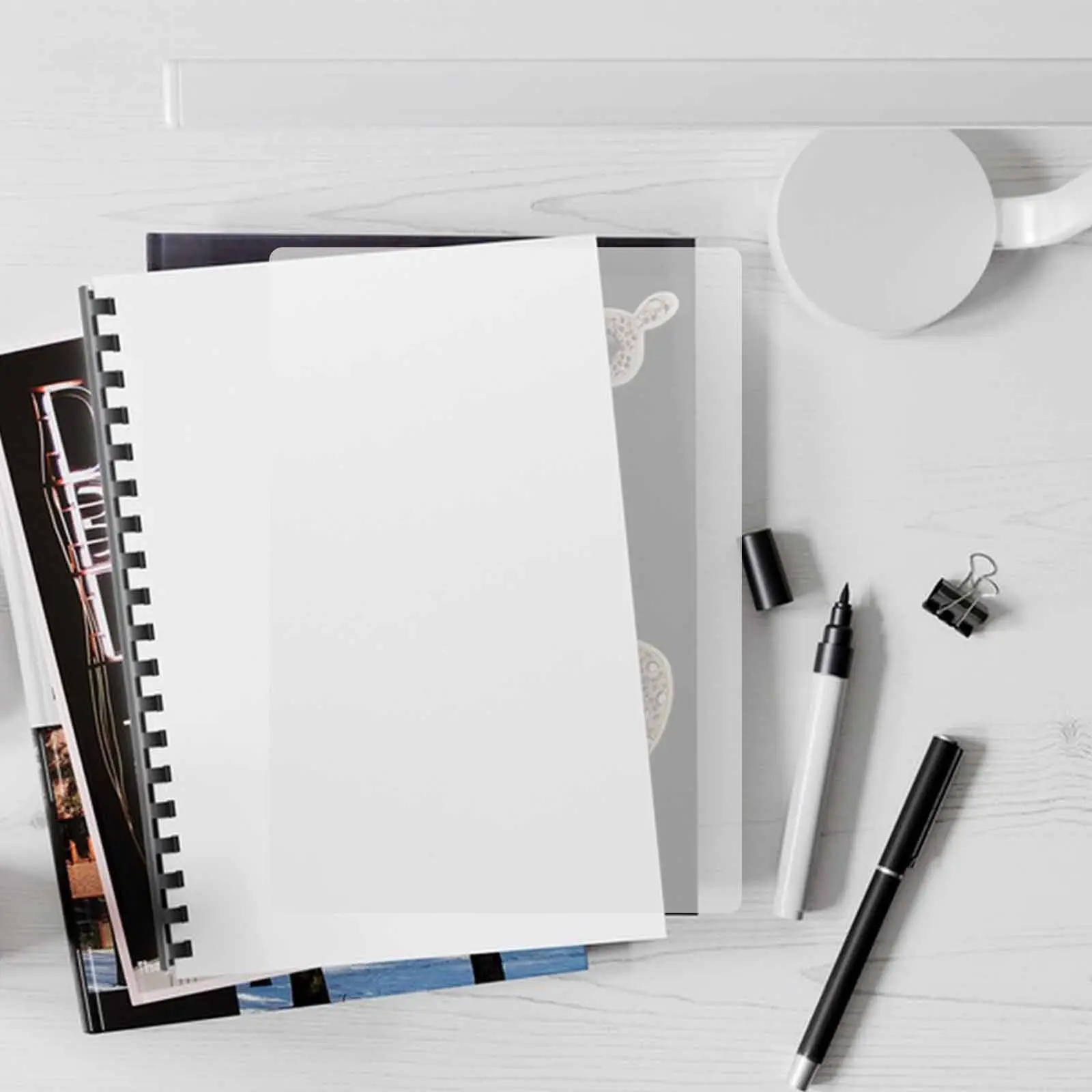 

50Pcs A4 Transparent Binding Sheets Clear Plastic Document Protector Film Waterproof Professional Matte Finish for Reports