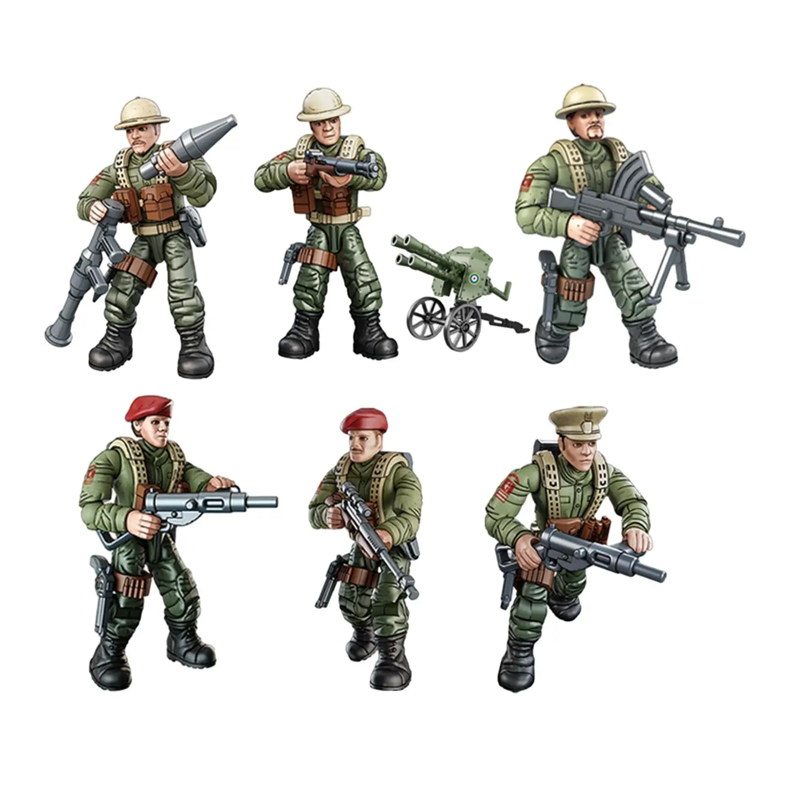 Soldatenmodell im Maßstab 1:18, Spielzeug, Miniaturfiguren, vorgeben, Spielset, ABS, Sammlerstücke für Kinder und Erwachsene, Sandtisch-Zubehör