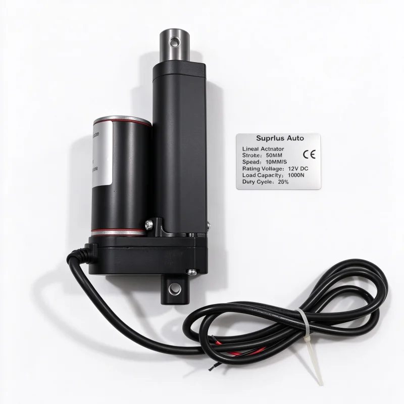 12V DC Linear Actuator 50mm Stroke 1000N Max Load Built-in Limit Switches Electric Linear Motor for DIY Automation Free Shipping
