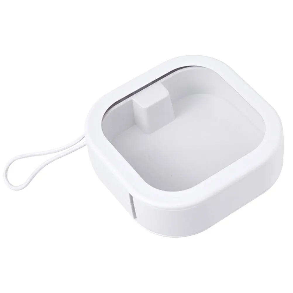 

Hair Band Storage Box Tie Holder Portable Organizer Small Clip White for Vanity Travel