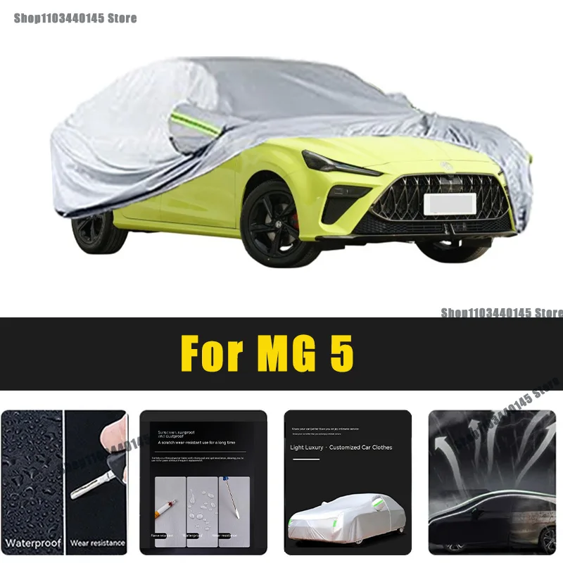 

Full Car Covers Outdoor Sun UV Protection Dust Rain Snow Oxford cover Protective For MG 5 Accessories car umbrella