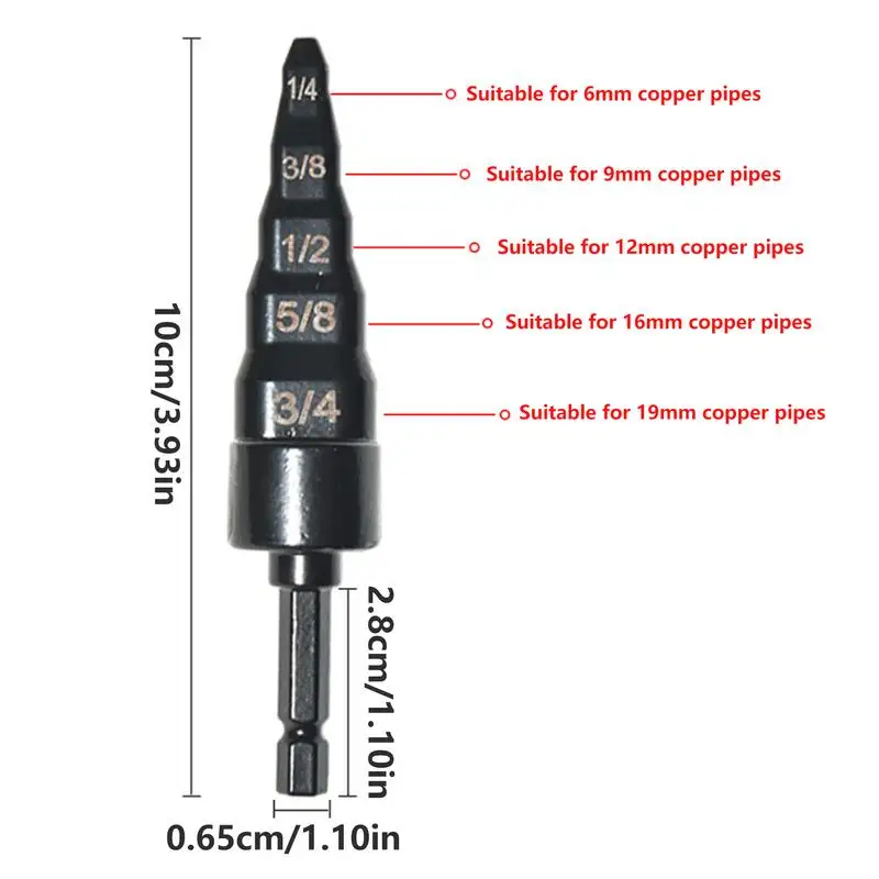 Imagem -06 - Expansor de Tubo de Cobre de ar Condicionado Swaging Broca Grupo em Expansor de Tubo de Swage Ferramentas de Tubulação de Cobre Macio
