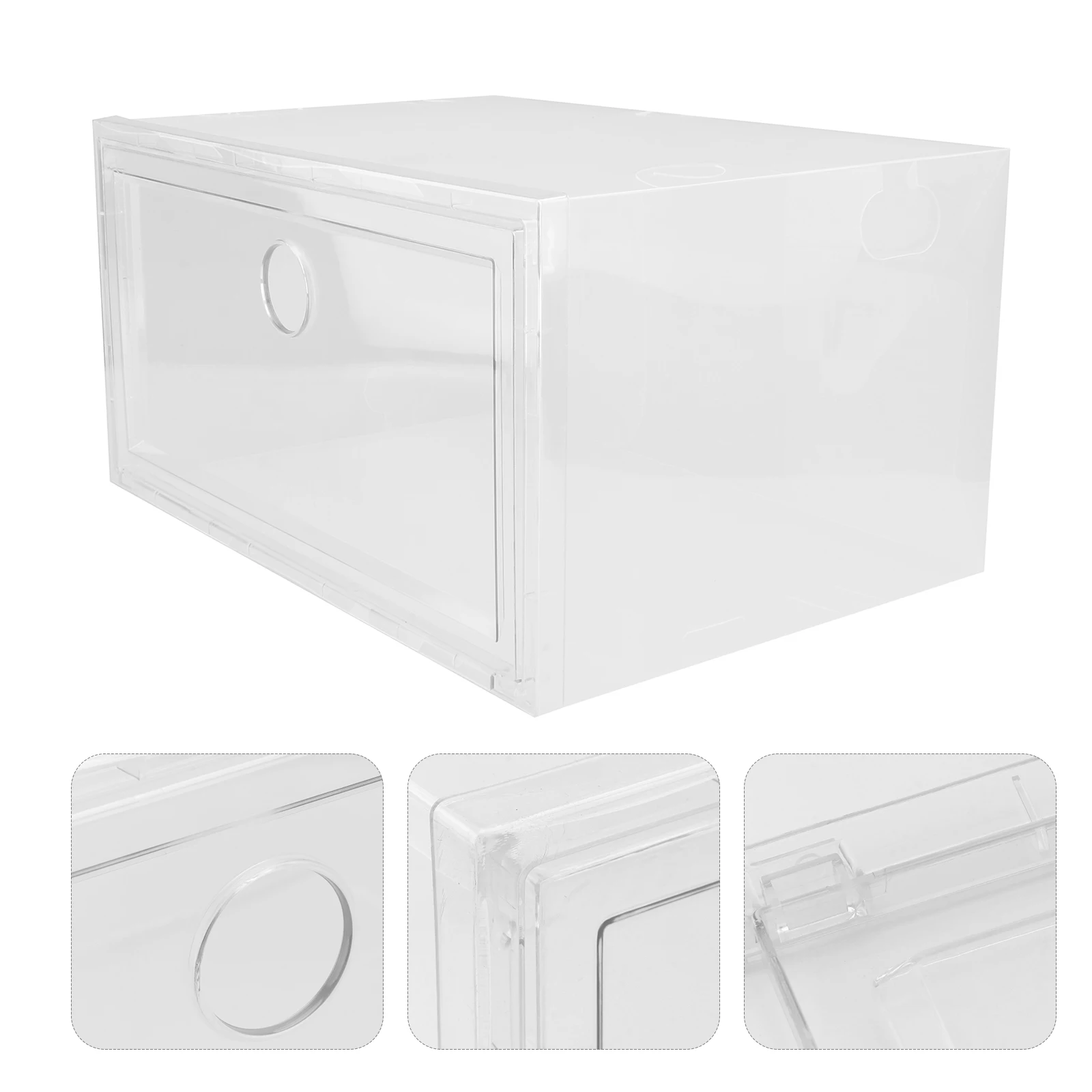 

Dust-proof Shoe Box Case Clear Shoes Boxes Sneaker Plastic Pp Storage Organizer Container Side Opening Containers