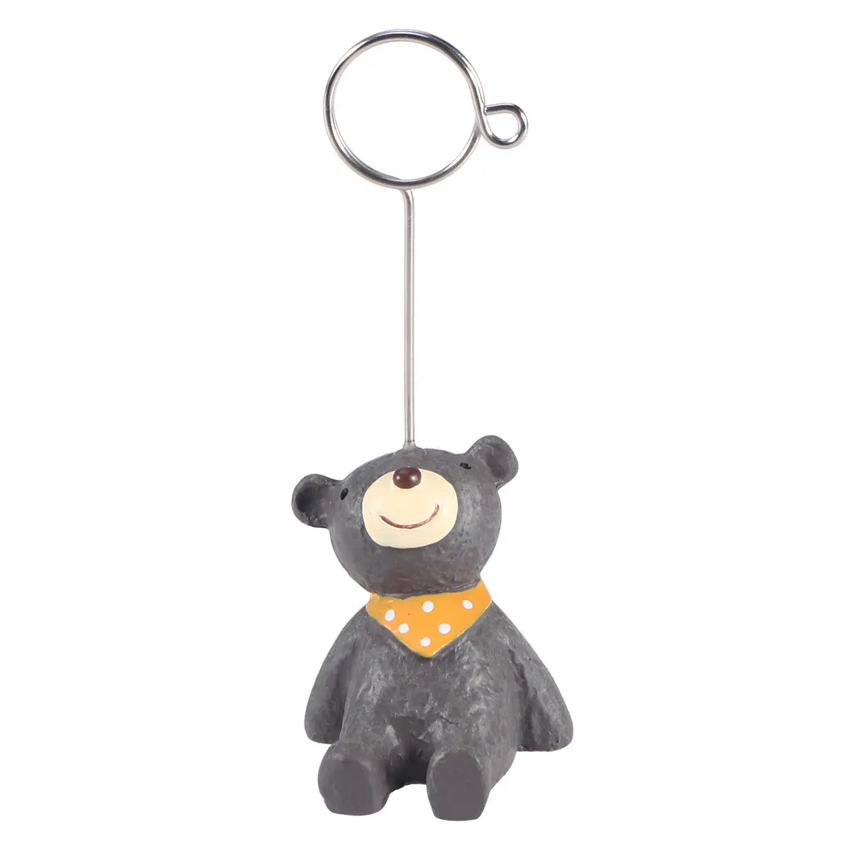 Dark Gray Resin Animal Display Board Photo Clip Cartoon Note Holder Desktop Ornament Perfect for Wedding Table Numbers Office