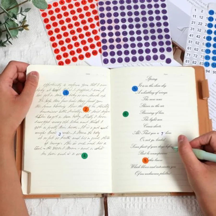 7 قطعة ملصقات أرقام صغيرة 1-100 0.4 Ih ملصقات مرقمة مستديرة ذاتية اللصق ملصقات أرقام الفينيل ملصق جرد للداخلية