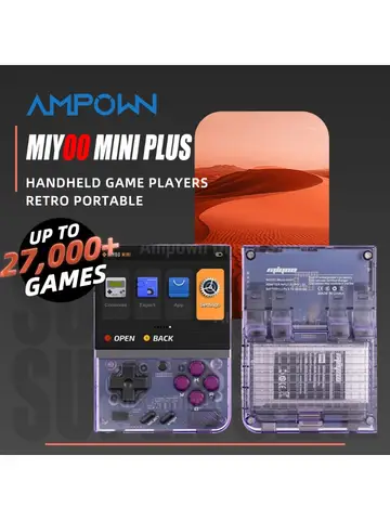 AMPOWN Miyoo Mini Plus Consoles Handheld Game Players 3.5'' IPS Portable Retro Video Game Linux System 3000mAh Wireless Emulator