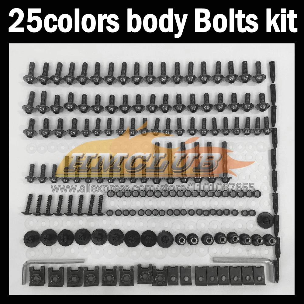 268ps Full Screws Kit Body bolt For YAMAHA YZF R6 R 6 YZFR6 YZF-R6 2008 2009 2010 2011 12 13 14 15 16 Fairing bolts screw NutS