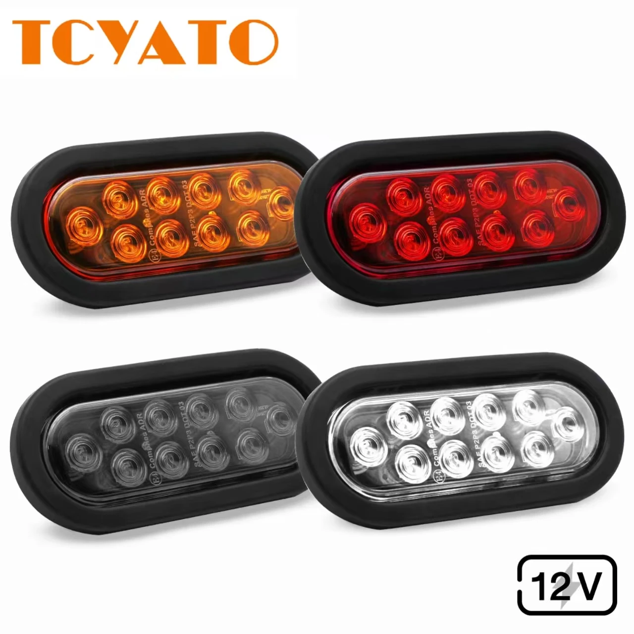 

10LED Truck Trailer Car Side Marker Lights Clearance Lamp Taillight Warning Tractor Strobe Brake Signal Light