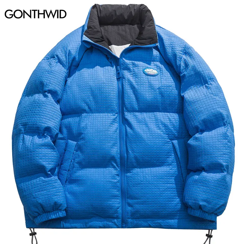 Winter Thicken Warm Jacket Parkas Men Casual Solid Color Padded Puffer Bubble Jackets Hip Hop Harajuku Fashion Streetwear Coats