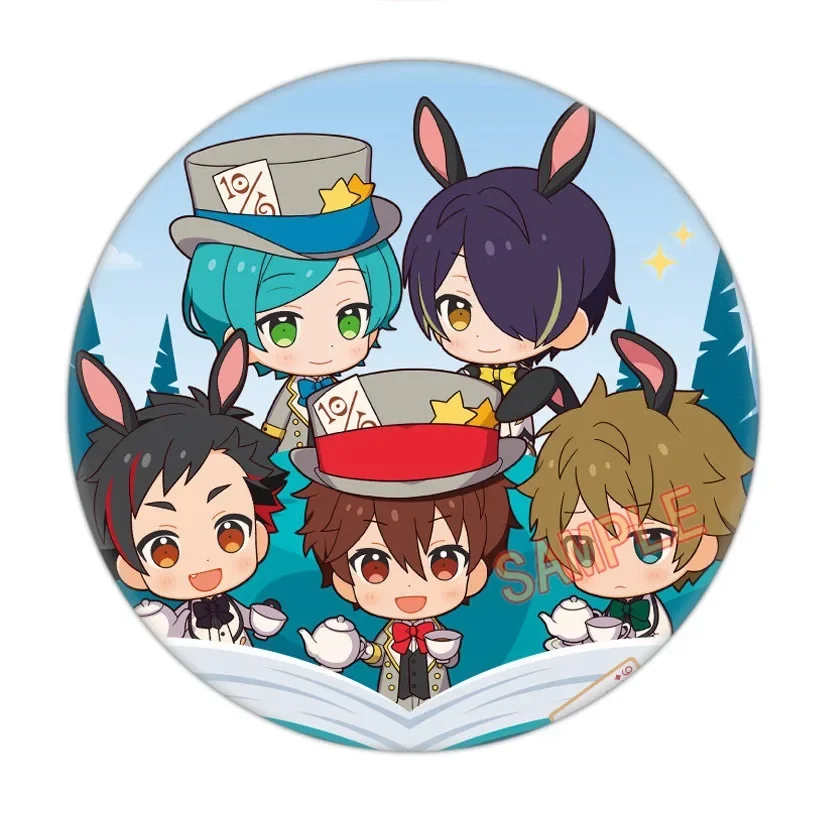 Ensemble Stars Trick Stars, Broche de insignia, mochila, Broche, Shoufuku, Ogres, Tsukinaga, Suou, Tsukasa, Koga, abonis, 58MM