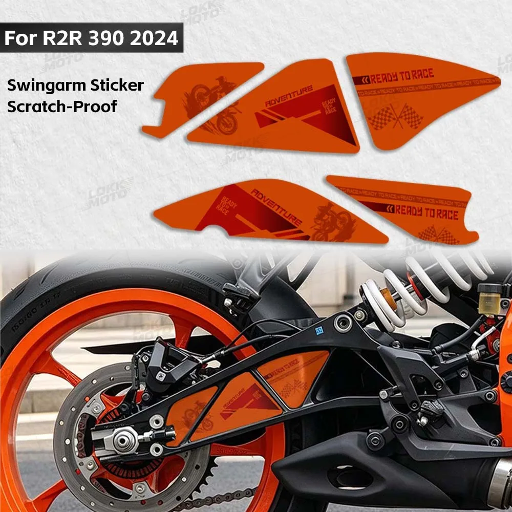 For KTM Duke 390 250 125 2024 2025 Motorcycle Frosted Rear Swing Arm Decals Protection Rotating Shaft Stickers Waterproof