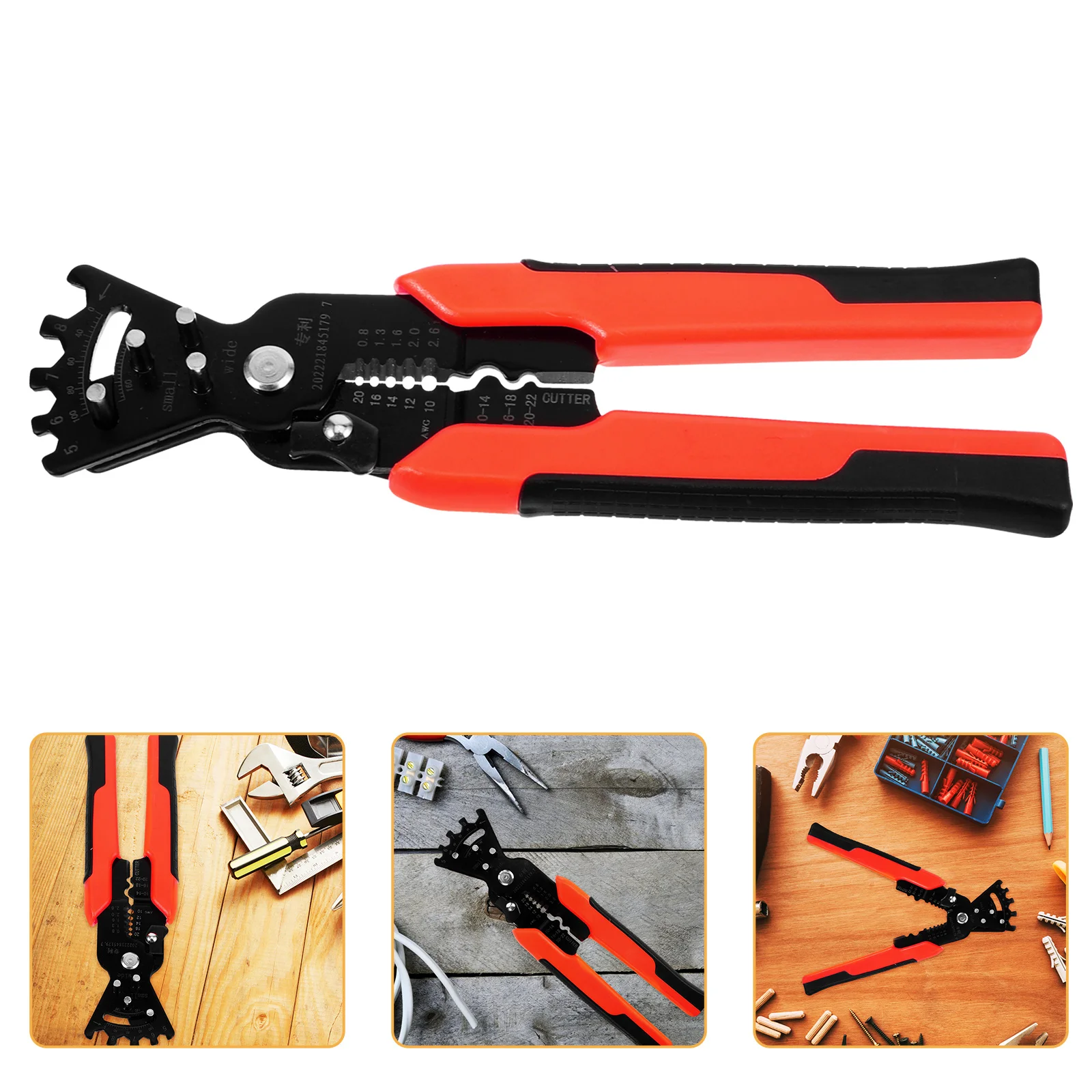 

Wire Stripper Professional Heavy Duty Steel Cable Stripper Non-Slip Handle Compact Manual Wire Bending Tool Electrical Pliers
