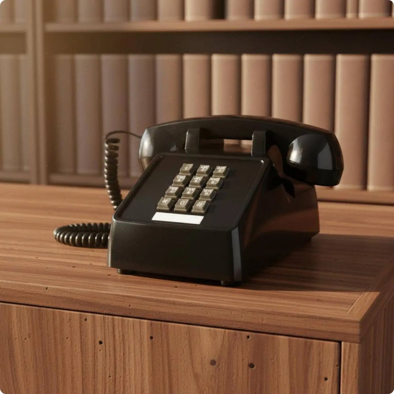 Retro Push Button Telephone Mechanical Bell Chime Retro Telephone Plug and Play Classic Wired Phone for Study Room