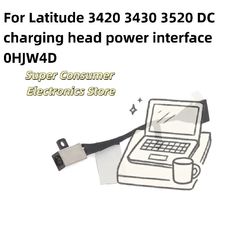 Latitude 3420/3430/3520 DC Power Jack Cable, HJW4D 0HJW4D OEM Replacement, Fixes Charging Port Issues, 1/3Pcs DIY Repair