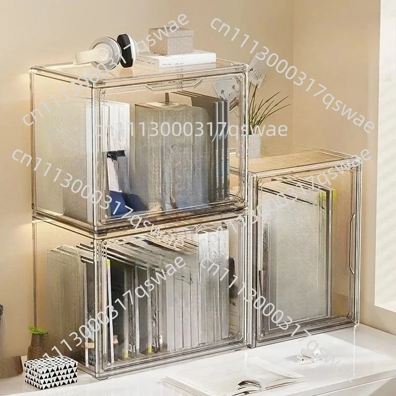 Transparent desktop dustproof large-capacity acrylic display case storage box sorting box