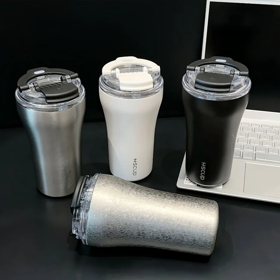 

New Fashionable Luxury High-end Double-wall Stainless Steel Coffee Cup for Men and Women Simple Travel Water Cup