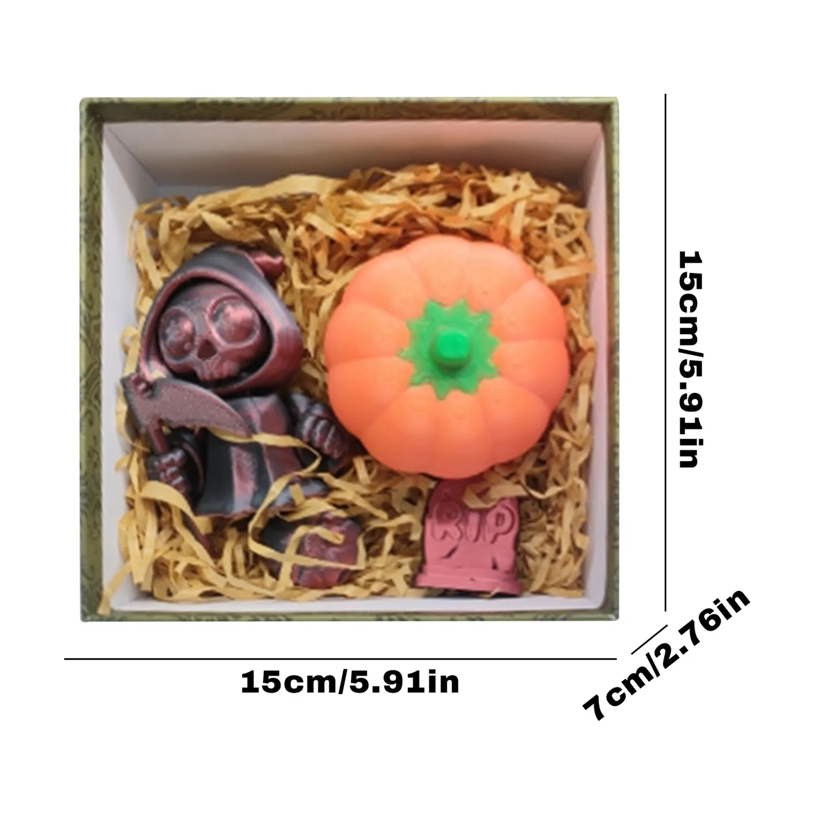 Halloween Pumpkins Egg Set Halloween Atmosphere Scary Dark Pumpkins Head Cos Pumpkins Gift Box Surprise Gift