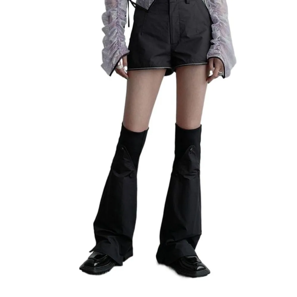 

Patchwork Knee High Leg Warmers Locomotive Style Over-knee Stockings Women Y2K Punk All Match Casual Foot Cover Streetwear