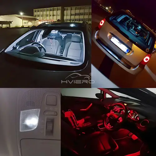 Imagen 2 del producto 2X luz LED Interior para coche T10 5050 12SMD 15SMD 24SMD 36SMD Control remoto RGB Panel lectura cúpula adorno BA9S adaptador 12V