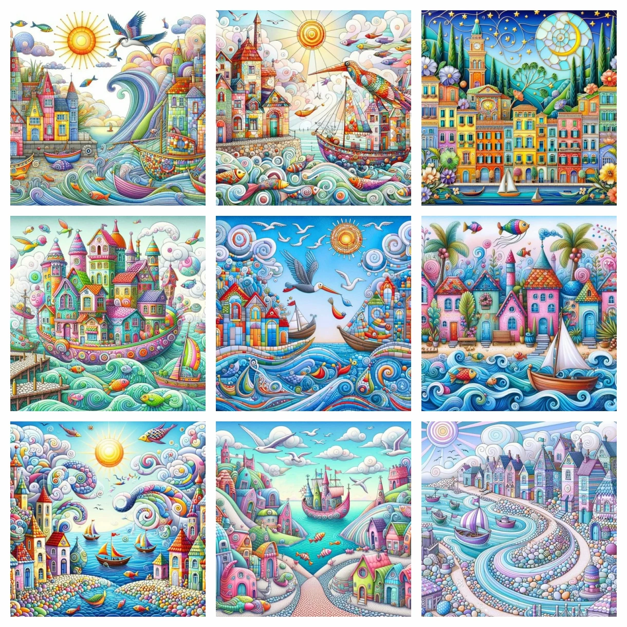 Embroidery World - Paisagem Urbana Fantástica 5D: Kits de