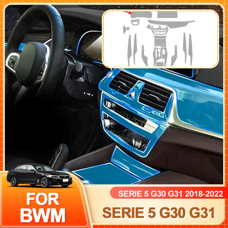 

Glasses Holder Hot Car Interior Door Center Console Media Dashboard Navigation TPU Anti-scratch Protector Film For BMW 5 Seri
