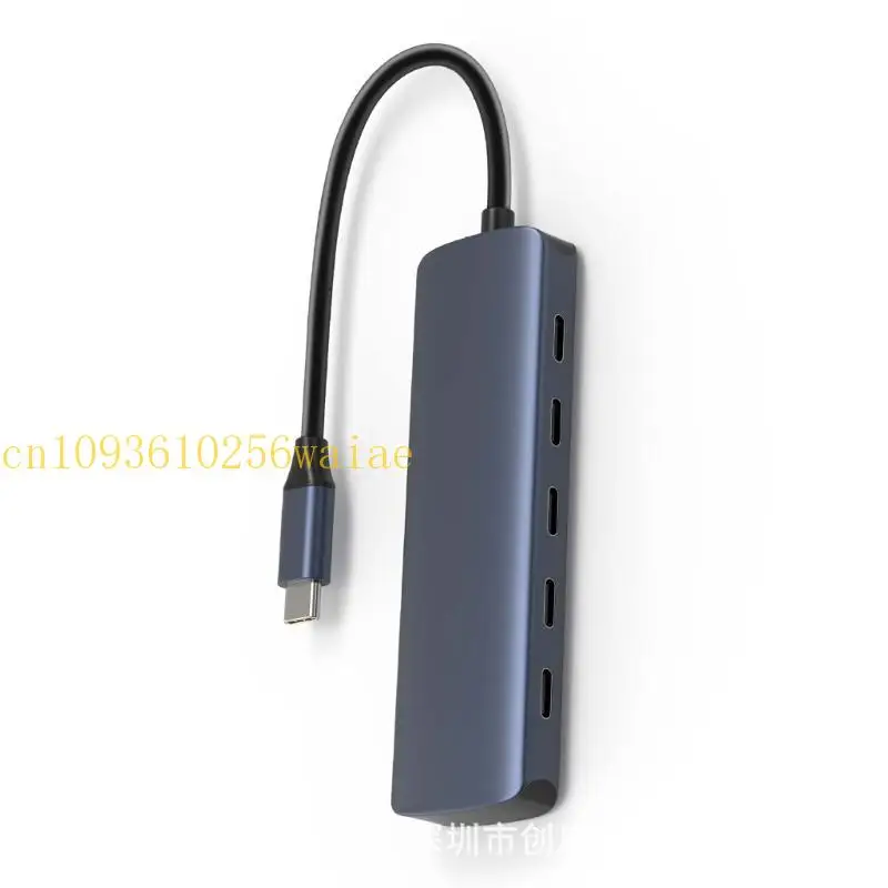 

652F Aluminum USB C Hub 5 in 1 USB C Gen2 Hub for Enhances Productivity10Gbps Data Speeds,4USB C & 1PD Port for All Users