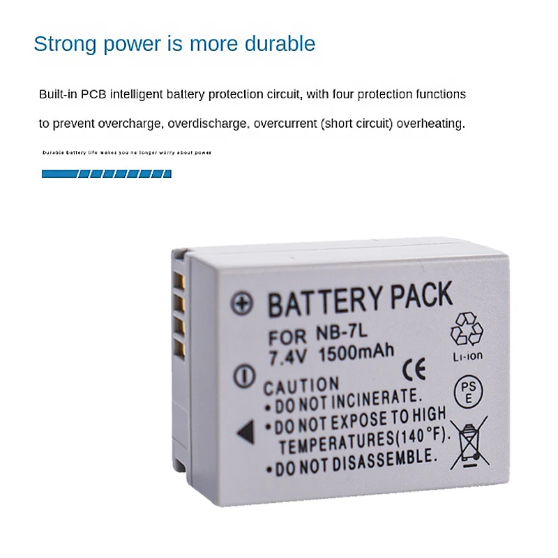 Upgrade 1500mAh NB-7L NB7L Camera Battery For Canon Powershot G10 G11 G12 SX30 IS 120 IS For Powershot SX30 IS, G12, SX30IS