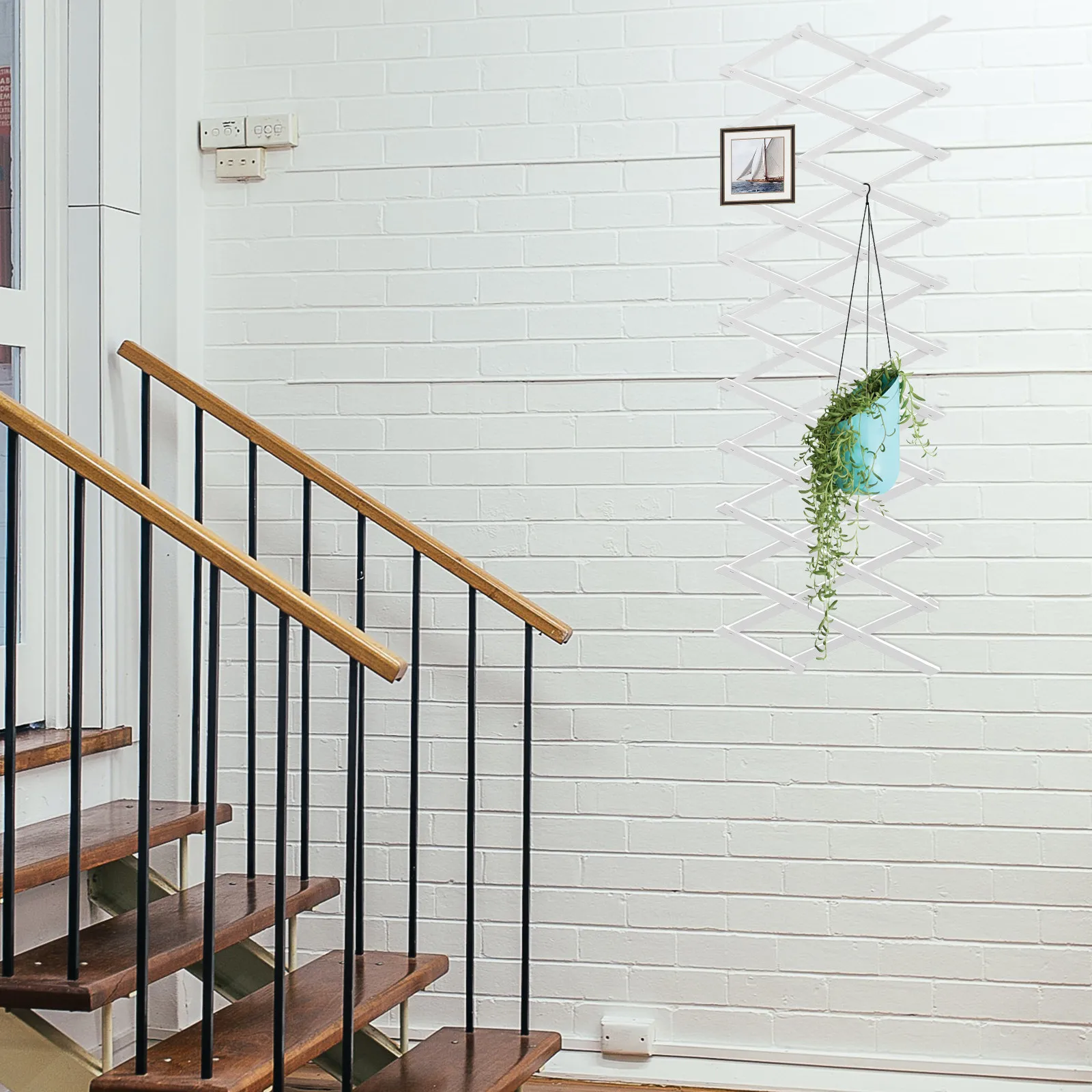 1Pcs Anti-Corrosion Wood Fence Expandable Garden Decorative Panel Climbing Plant Support Yard Partition Retractable Plant