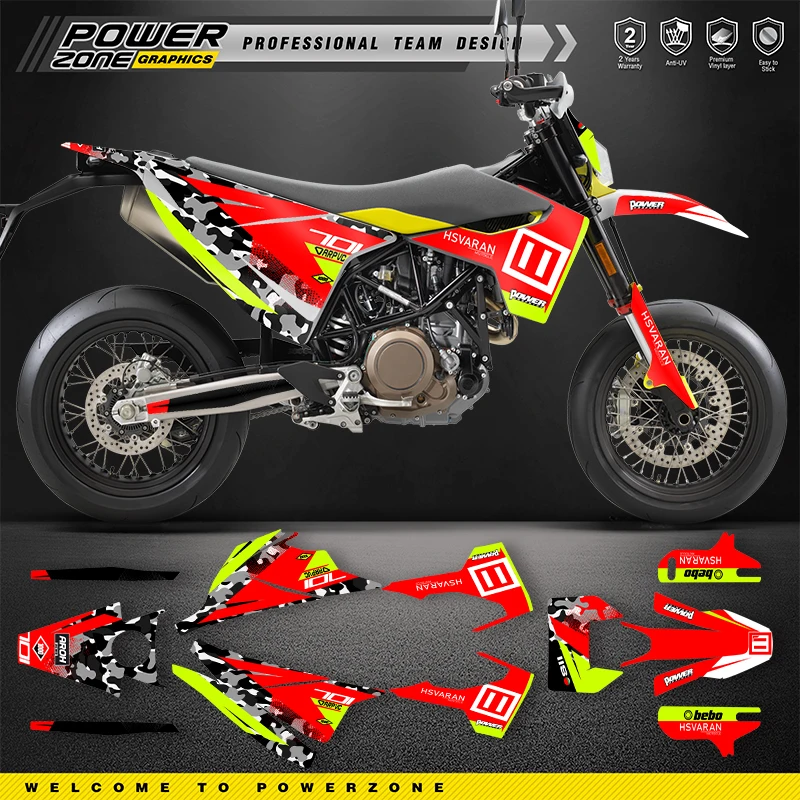 

PowerZone Custom Team Graphics Decals Stickers Kits For Husqvarna Decal 15-2020 701 SUPERMOTO 2015-2017 2018 2019 2020 ENDURO