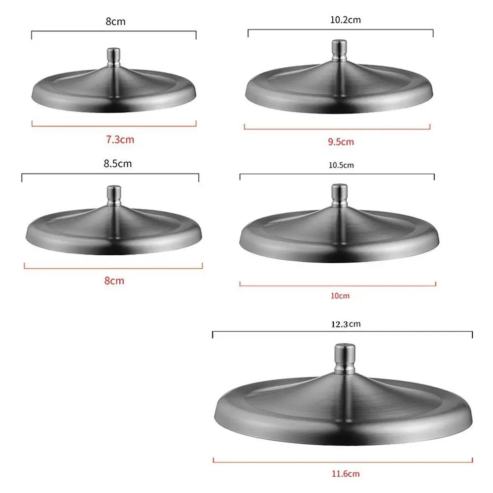1Pcs with Convex Handle Mug Cover Heat Temperature Preserve Stainless Steel Cup Protective Cap Dust Free 8/8.5/10.2/10.5/12.3cm