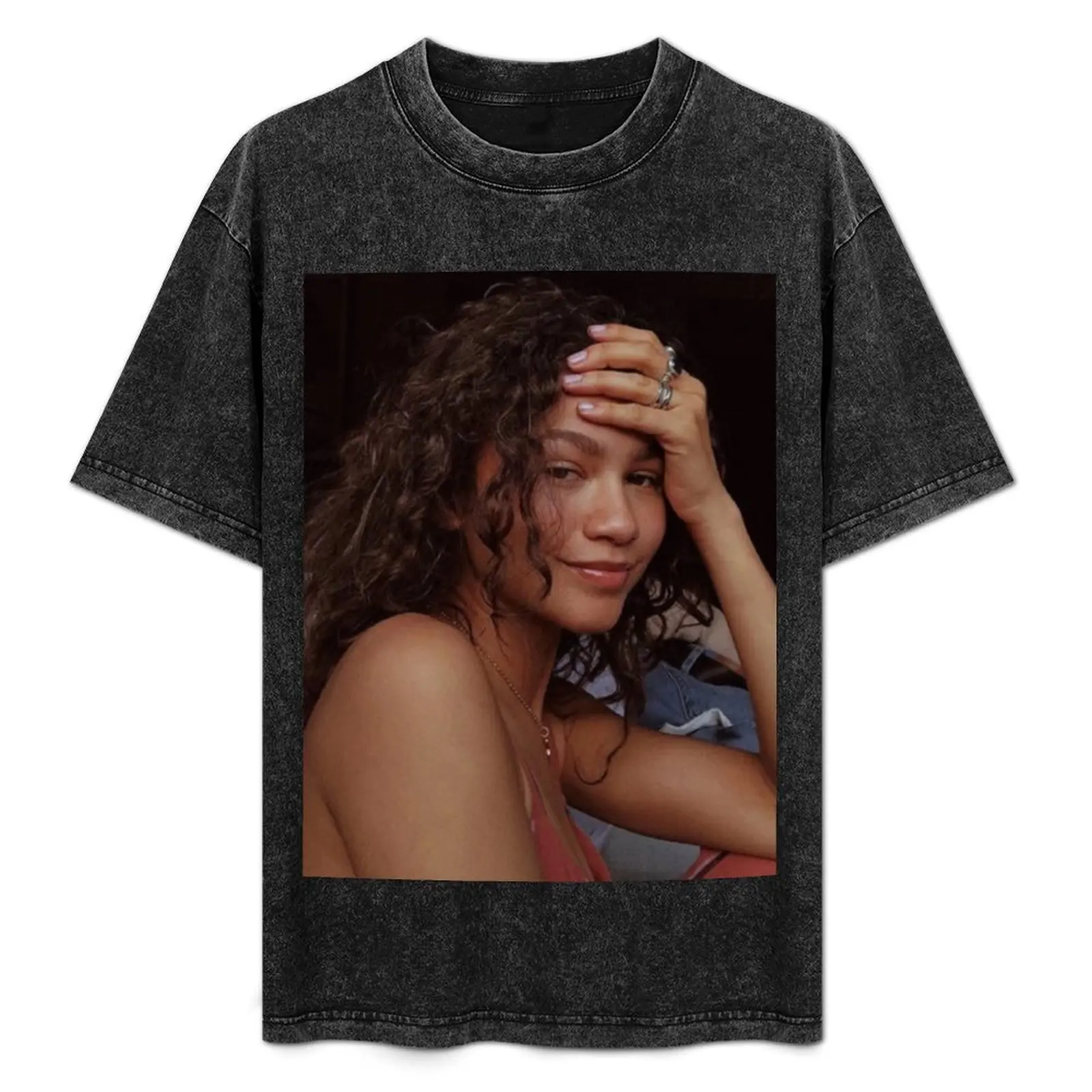 

Zendaya T-Shirt Basic Plain Short Sleeve Crew Neck Tee