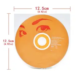 100 sztuk/worek dysk DVD VCD Record Protector dla nagrywarki wewnętrzna torba antystatyczna wewnętrzna przezroczysta pokrywa