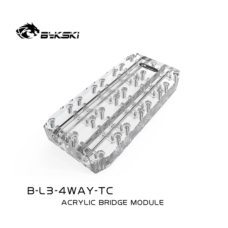 Bykski B-L3-4WAY-TC Video Card Waterway Connection Adjustment Bridges GPU Water Block Terminal for Graphics Cooler Radiator