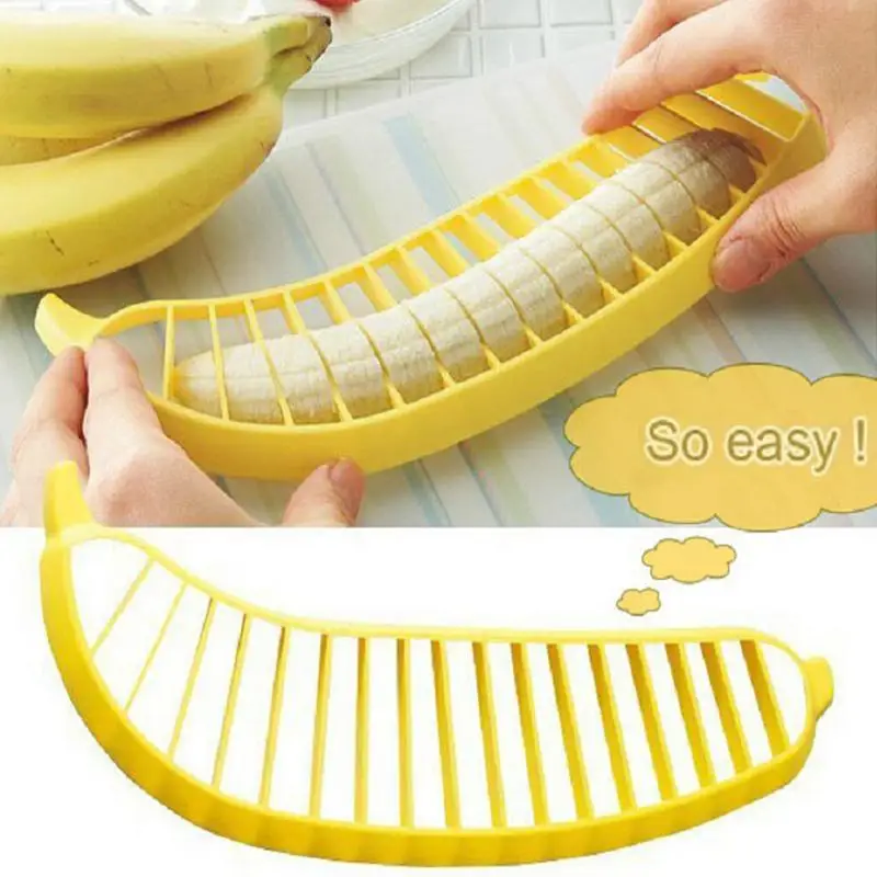 Banana Slicer Kitchen Gadget Handy Banana Slicer Fruit Cutter Chopper Practical And Ergonomic Fruit Cutters Strawberry Slicer