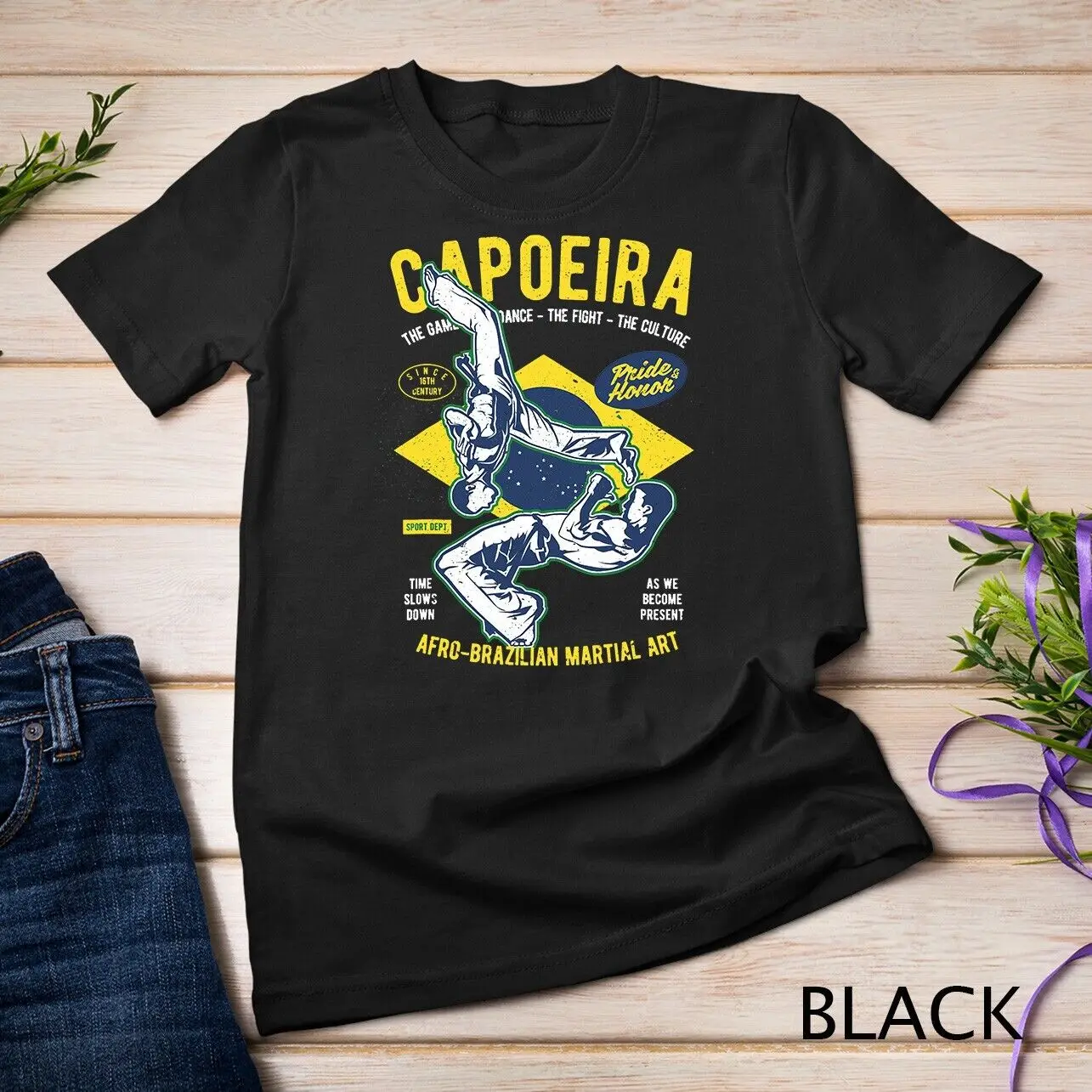 Brazilian Flag Capoeira For Men, Women, Kids T-Shirt Unisex T-shirt