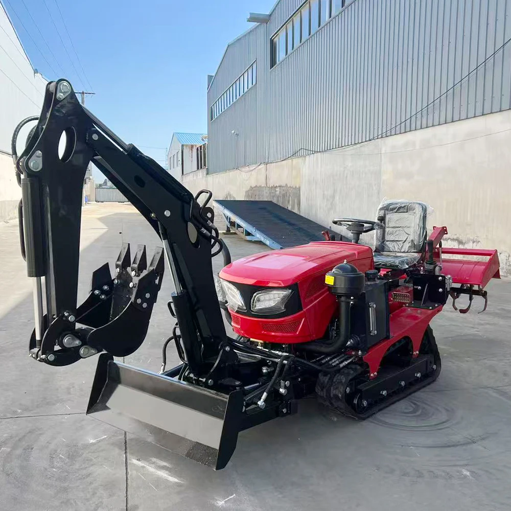 CE Certified Rotary Tiller With Excavator Arm Multifunctional Agricultural Cultivator Farm Digging Tilling Machine