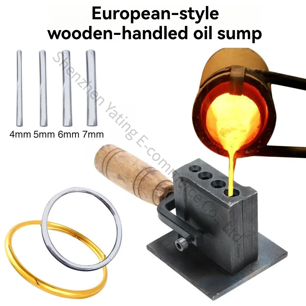 

Gold and silver casting jewelry tools, fuel tank mold making tools, wooden handle European style fuel tank gold and silver mold