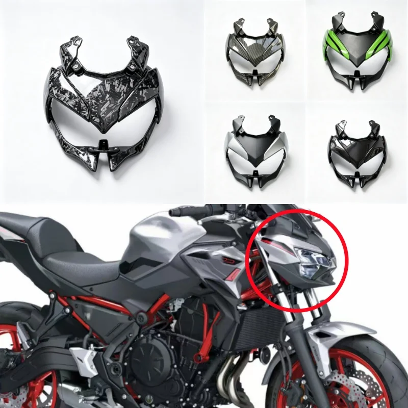 Fit For Kawasaki Z650 2020-2025 Motorcycle Front Headlight Side Guard Fairing Front Winglet Upper Headlight Cover Set