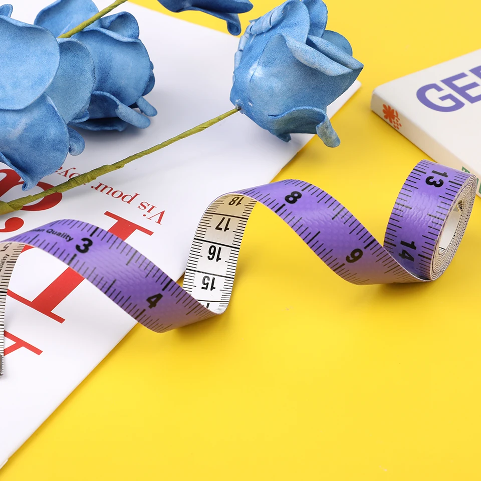 Fniiva 5PCS Soft Measuring Double-sided Ruler Tape Measure Tailor's Tape with Snap Fasteners Body For Needlework Sewing Tool