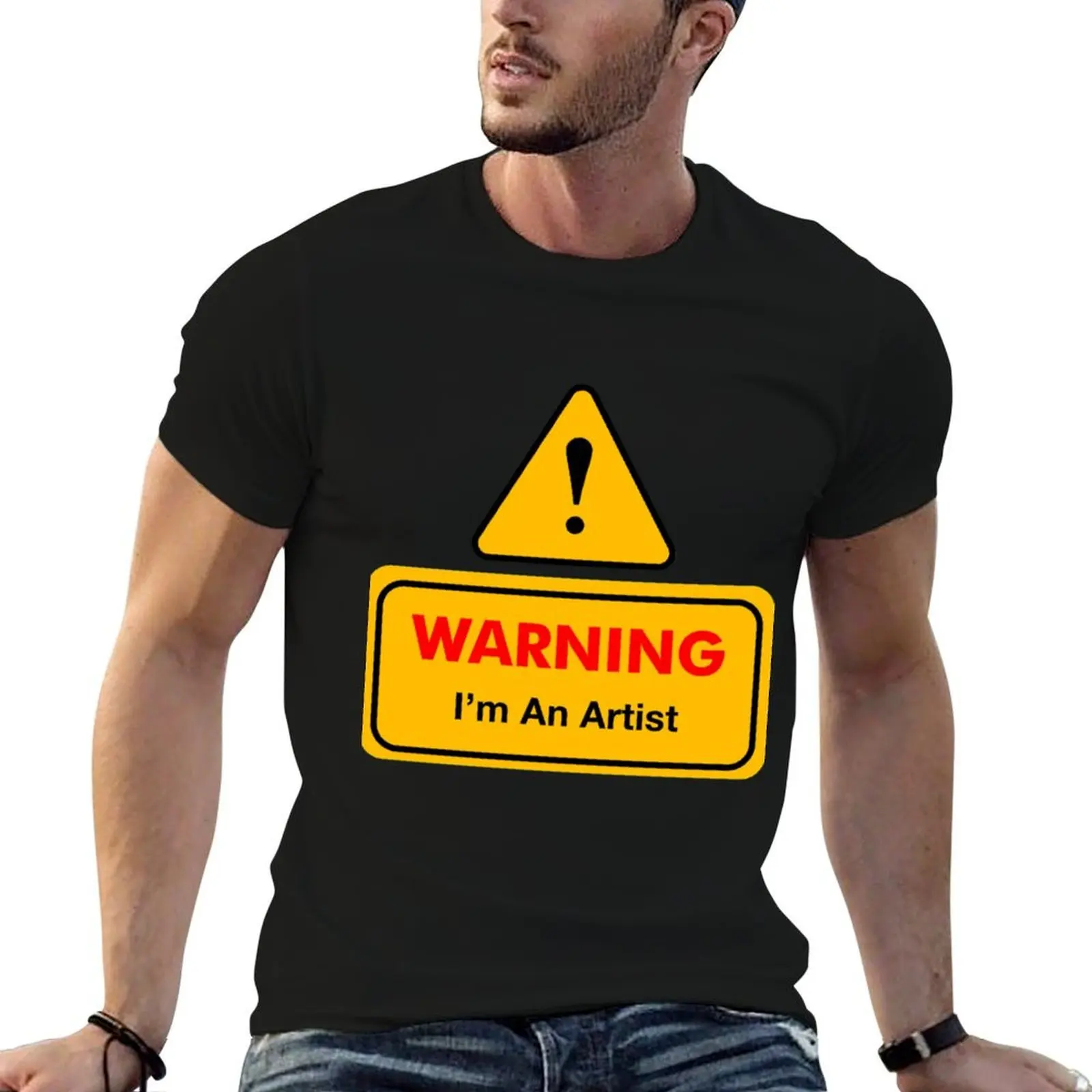 

Warning I_m an artist T-Shirt man t shirts high quality luxury brand printed t shirts for man T-Shirt