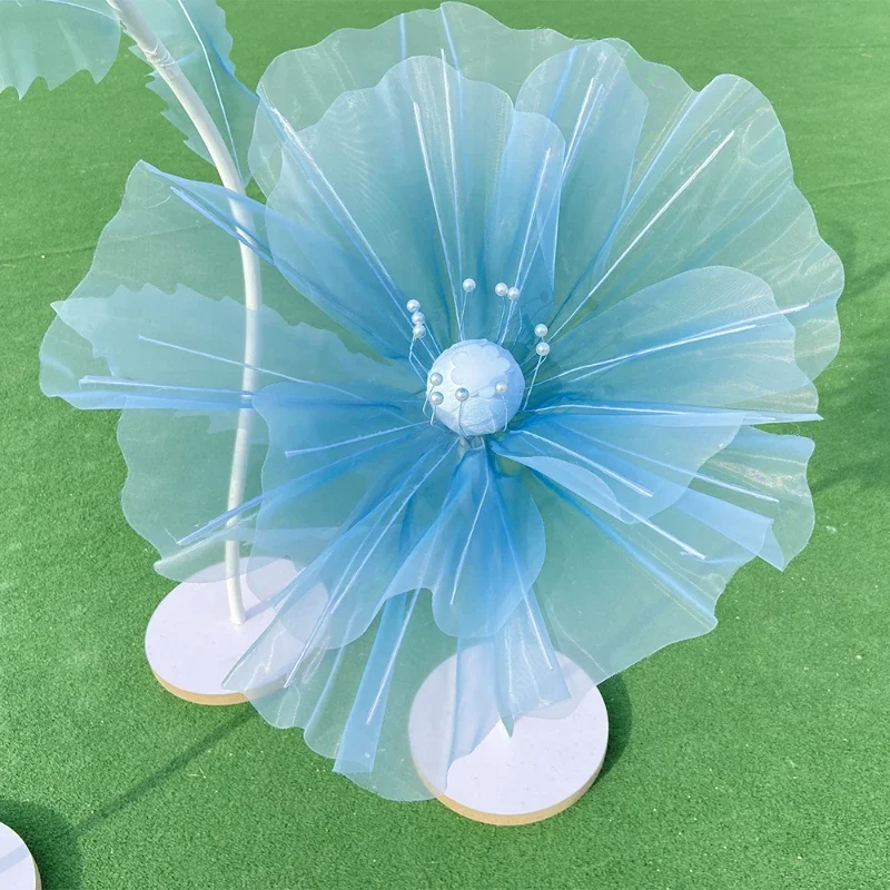 60CM Silk Screen Flower Artificial Poppy Display Window Large Flower Outdoor Wedding Decoration Shooting Prop Large Flower Head