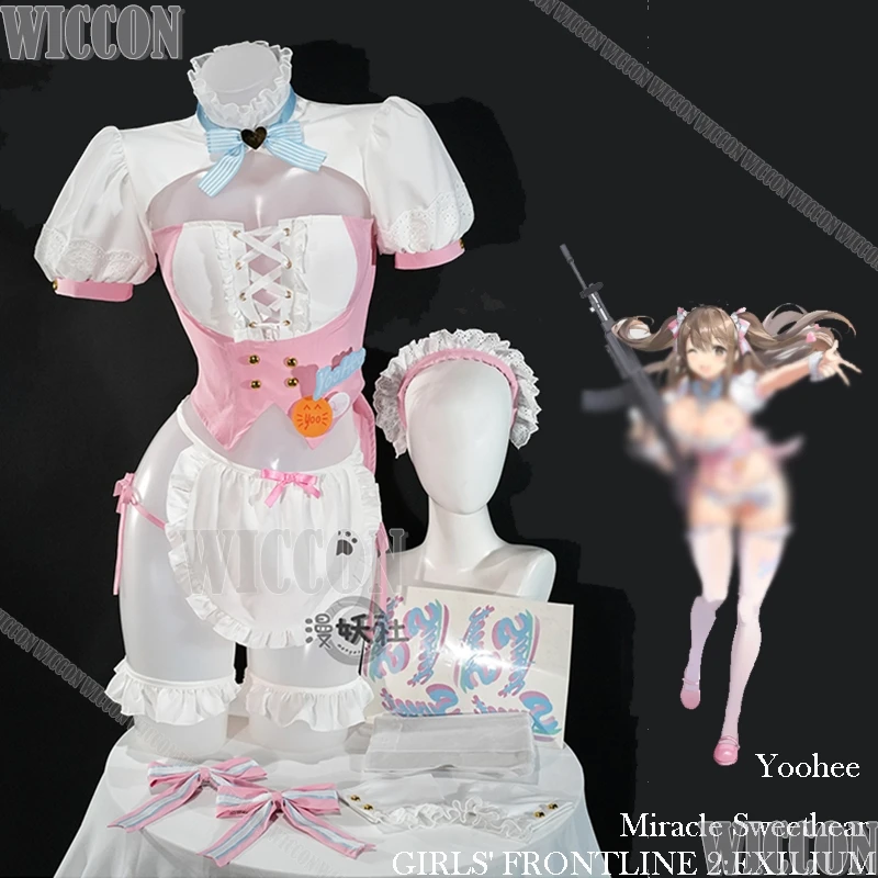 GIRLS' FRONTLINE 2:EXILIUM Yoohee Miracle Sweethear Cosplay perruque rose robe de chambre jeu femmes Halloween vêtements Navidad carnaval