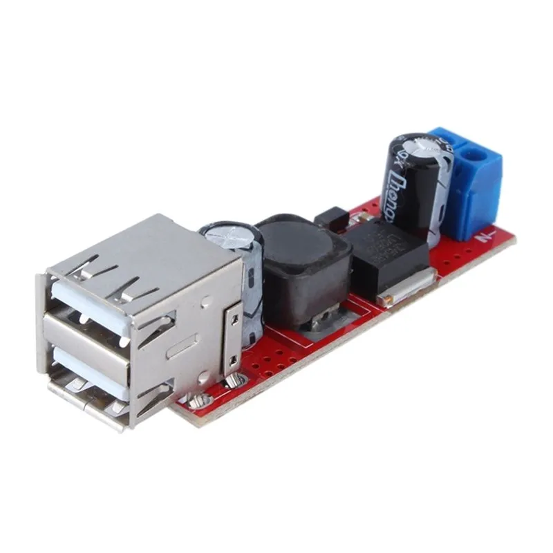 Dc 6v-40v a 5v 3a dupla carga usb DC-DC módulo conversor step-down para carregador de veículo lm2596 duplo usb