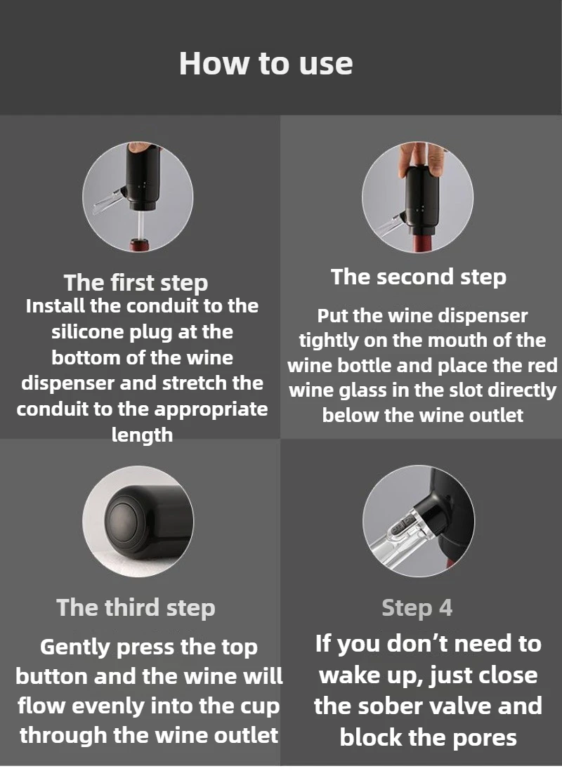 Smart Quantitative Alcohol Dispenser Professional High End Whiskey Pump Dispenser Liquor Pump Adjustable Electric Wine Decanter